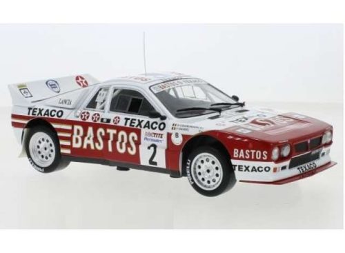 1:18 Lancia 037 Bastos #2 P.Snijers/D.Colebunders Rally Ypres 1985, piros/fehér