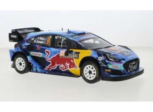 1:18 2023 Ford Puma Rally WRC1 sweden #8 O. Tanak/M. Jarveoja, kék/piros/sárga