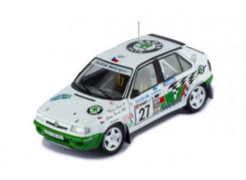 1:43 1995 Skoda Felicia Kit Car #27 E. Triner/P. Stanc Rally Sweden, fehér/zöld