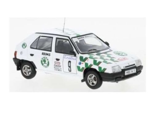 1:43 1993 Skoda Favorit Rally WM #9 P.Sibera/P.Gross Rally Monte Carlo, fehér/zöld