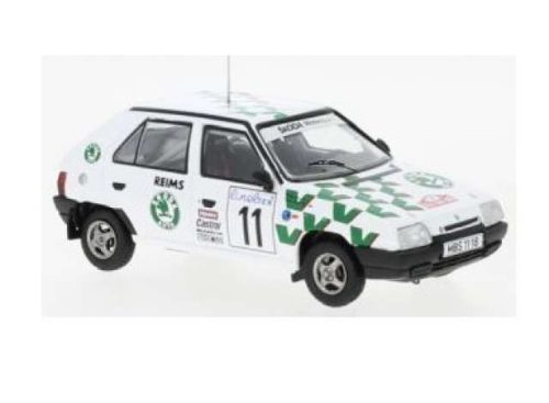 1:43 1993 Skoda Favorit Rally WM #11 E.Triner/J.Klima Rally Monte Carlo, fehér/zöld