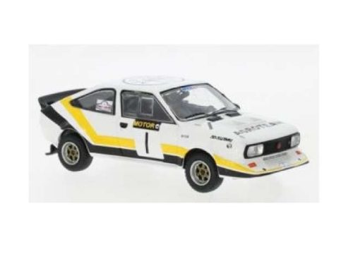 1:43 1984 Skoda MTX 160 RS Rally WM #1 V.Blahna/P.Schovanek Rallye Pribram, fehér/sárga/fekete