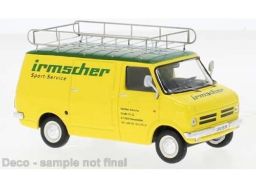 1:43 Bedford Blitz, Rally Assistance *Opel-Irmscher*, sárga/zöld