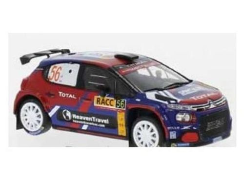 1:43 2019 Citroen C3 R5 #56 Rallye Catalunya, kék/piros