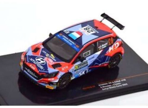 1:43 2022 Hyundai I20 N Rally1 #28 G. Munster/L. Louka WRC Rally Monte Carlo, kék/piros