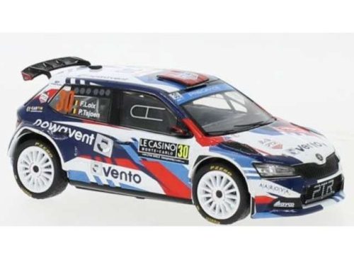 1:43 2022 Skoda Fabia Rally 2 Evo #30 F. Loix/P.Tsjoen WRC Rally Monte Carlo, kék/fehér/piros 