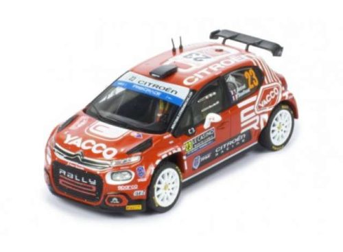 1:43 2022 Citroen C3 Rally 2 #23 Y. Rossel/B. Boulloud WRC Rally Monte Carlo, piros