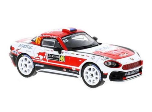 1:43 2022 Fiat Abarth 124 RGT #49 M. Rada/J. Jugas WRC Rally Monte Carlo, piros/fehér