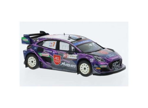 1:43 2022 Ford Puma Rally 1 #7 P-L.Loubet/V.Landais Italia Sardegna Rally, purple/szürke/kék