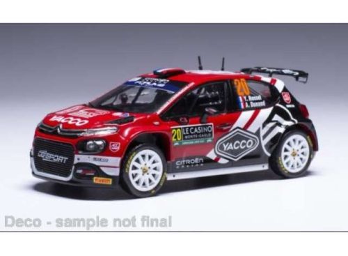 1:43 2024 Citroen C3 Rally 2 #20 Y.Rossel/A.Dunand, WRC, Rallye Monte Carlo, fekete/fehér/piros