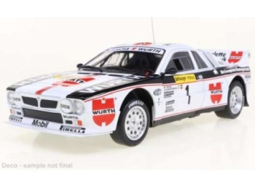 1:18 1983 Lancia 037 Rally #1 Rally WM Rally Deutschland Rohrl/Geistdorfer, fehér