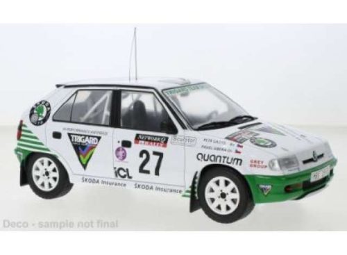 1:18 1995 Skoda Felicia Kit Car #27 RAC Rally P.Sibera/P.Gross, zöld/fehér