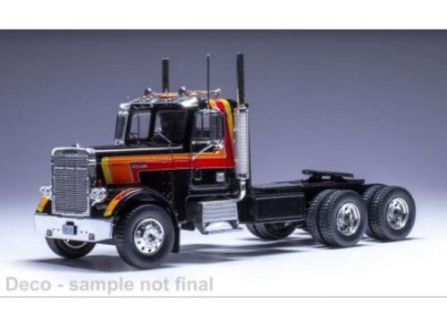 1:43 1977 Freightliner FLC 120 64 T, fekete/piros/narancs