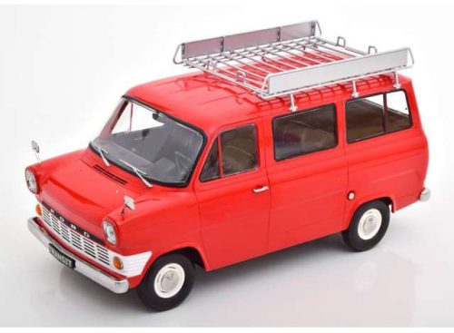 1:18 1965 Ford Transit Bus with Roof Rack, piros