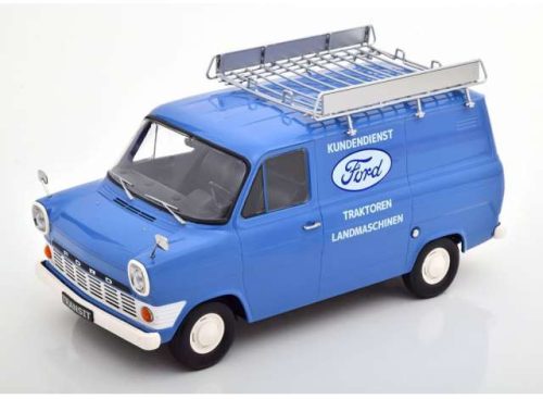 1:18 1965 Ford Transit Delivery Van with Roof Rack *Ford Kundendienst*, kék