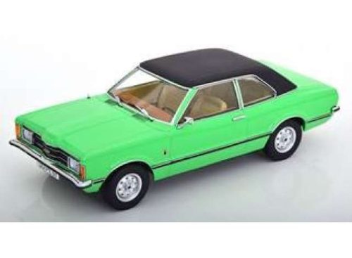 1:18 1971 Ford Taunus GXL Sedan with vinyl roof (Square Headlight), light zöld/matt fekete