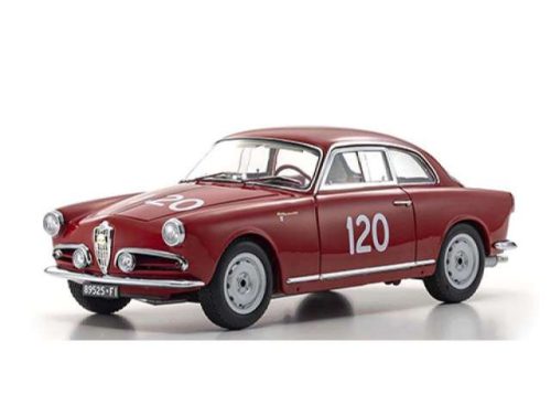 1:18 1956 Alfa Romeo Giulietta Sprint Veloce #120 Mille Miglia, piros