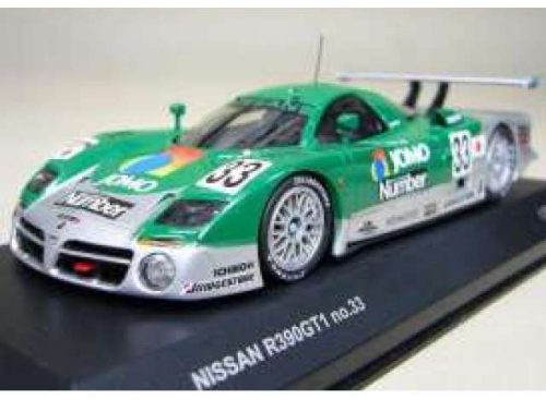 1:43 Nissan R390 GT1, 24h Le Mans 1998 #33 S.Motoyama/T.Kurosawa/M.Kageyama, zöld/ezüst