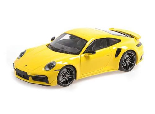 1:18 2021 Porsche 911 (992) Turbo S coupe Sport Design, sárga