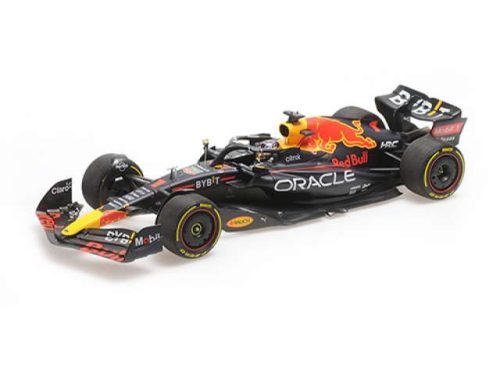 1:18 2022 Oracle piros Bull Racing RB18 #1 Max Verstappen Winner Miami GP 2022, kék/sárga/piros