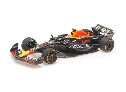 1:18 2023 Oracle piros Bull Racing RB19 #01 Max Verstappen, Winner Japanese GP, kék/sárga/piros 