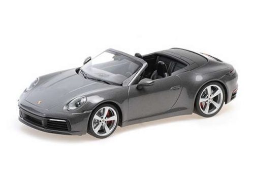 1:18 2019 Porsche 911 Carrera 4S Cabriolet, szürke metallic