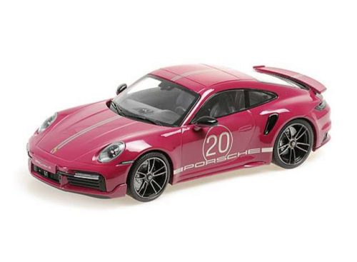 1:18 2021 Porsche 911 (992) Turbo S coupe Sport Design, piros