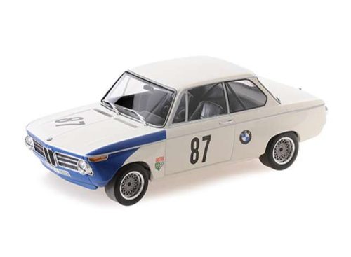 1:18 1969 BMW 2002 Tik BMW AG #87 Hubert Hahne/Dieter Grand Prix Brno, fehér/kék