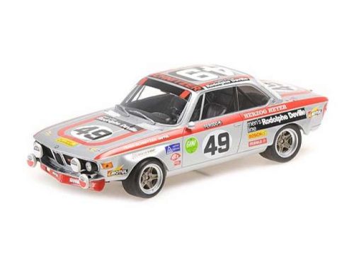 1:18 1972 BMW 2800 CS Team Schnitzer Motul #49 Herzog/Heyer 24H Spa Francorchamps, ezüst/narancs