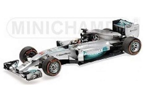 1:18 2014 Mercedes Benz AMG Petronas F1 Team W05 World Champion Lewis Hamilton, ezüst/zöld