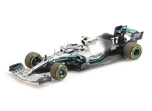 2019 Mercedes AMG Petronas F1 Team F1 W10 EQ POWER+ #77 Valtteri Botas, ezüst-zöld