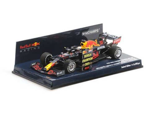 2021 piros Bull Racing Honda RB16B #33 Max Verstappen winner Abu Dhabi GP, kék/piros/sárga