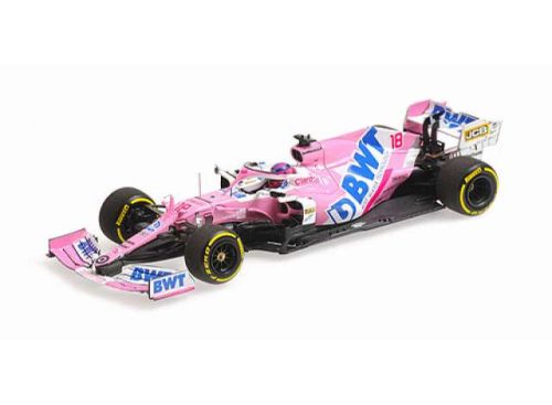 2020 BWT Racing Point F1 Team Mercedes RP20 #18 Lance Stroll Launch Special, pink/kék