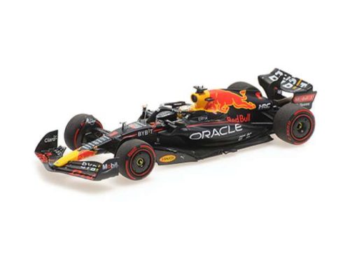 1:43 2022 Oracle piros Bull Racing RB18 #1 Max Verstappen Winner Spanish GP 2022, kék/sárga/piros