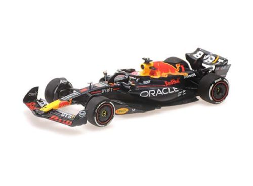 1:43 2023 Oracle piros Bull Racing RB19 #01 Max Verstappen, Winner Spain GP 2023, kék/sárga/piros 