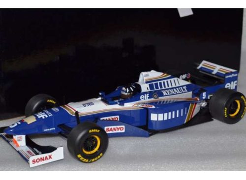 1:43 1996 Williams Renault FW18 World Champion Dirty Version Damon Hill, kék/fehér