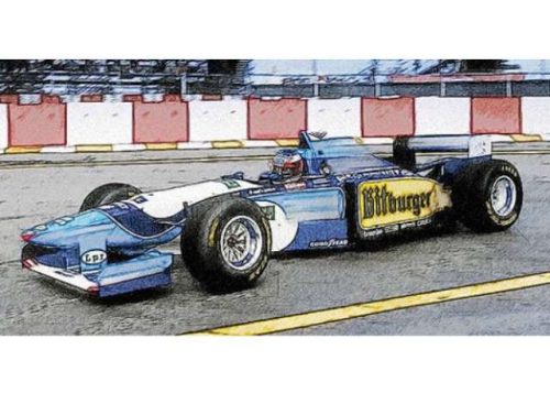 1:43 1995 Benetton Renault B195 Winner Brazilian GP Michael Schumacher, kék/fehér/sárga