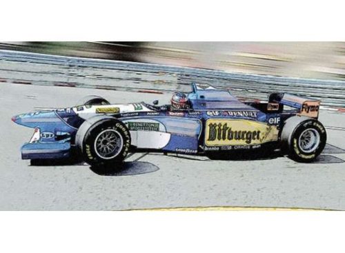 1:43 1995 Benetton Renault B195 Winner Monaco GP Michael Schumacher, kék/fehér/sárga