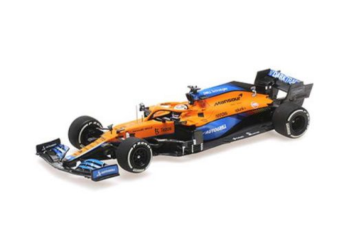 1:43 2021 McLaren F1 Team MCL35M French GP Daniel Ricciardo, narancs/kék