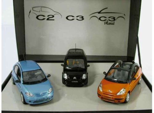 1:43 Citroen C2/C3 set of 3 cars