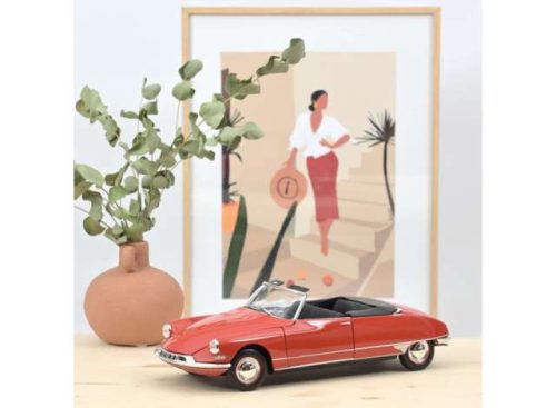 1:18 1961 Citroën DS 19 Cabriolet, piros corail