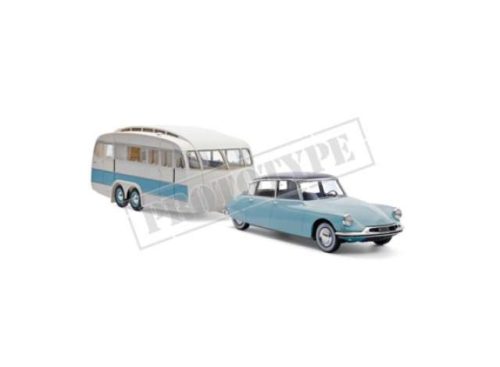 1:18 1959 Citroën DS 19, kék nuage/ aubergine/caravane henon