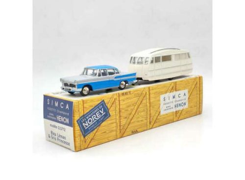 1:43 1958 Simca Vedette Chambord & caravan Hénon, kék/szürke