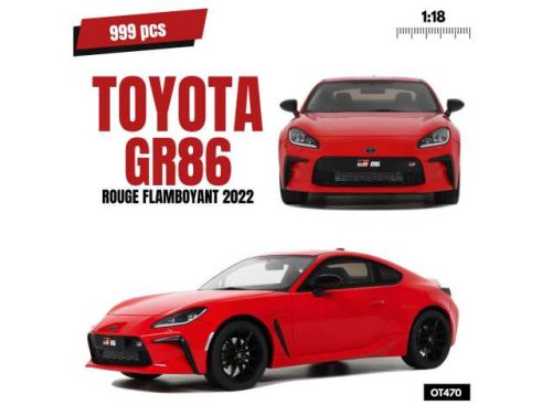 1:18 2022 Toyota GR86 Rouge Flamboyant *Resin*, piros