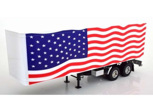 1:18 Truck Trailer Stars & Stripes, fehér/piros/kék