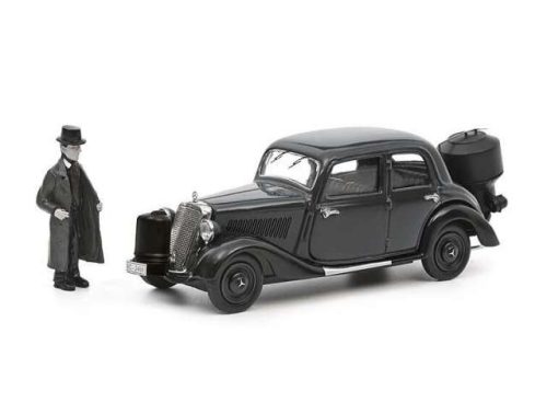 1:43 Mercedes Benz 170V wood burner + figuur, fekete