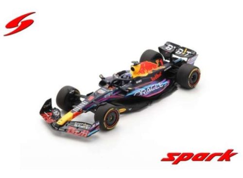 1:18 2023 Oracle piros Bull Racing RB19 #1 Max Verstappen Winner Miami GP 2023, kék/piros/sárga