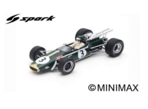 1968 Brabham BT24 #3 Jochen Rindt 3rd South African GP *Resin Series*, zöld