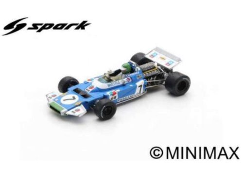 1970 Matra MS120 No.7 Henri Pescarolo US GP *Resin Serie*, kék/fehér/fekete