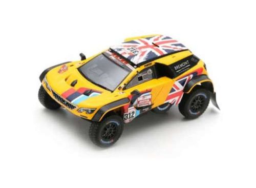 2019 Peugeot 3008 DKR #312 H. Hunt/W.Rosegaar PH-Sport Dakar Rally *Resin Serie*, sárga/fekete